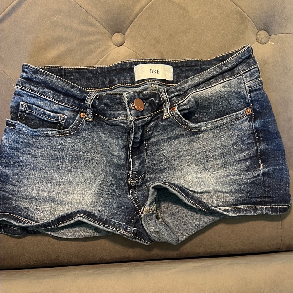 BKE Faded Blue Denim Shorts